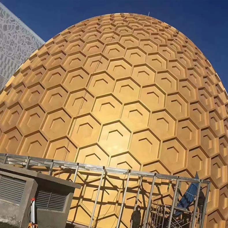 雙曲球形頂鋁單板